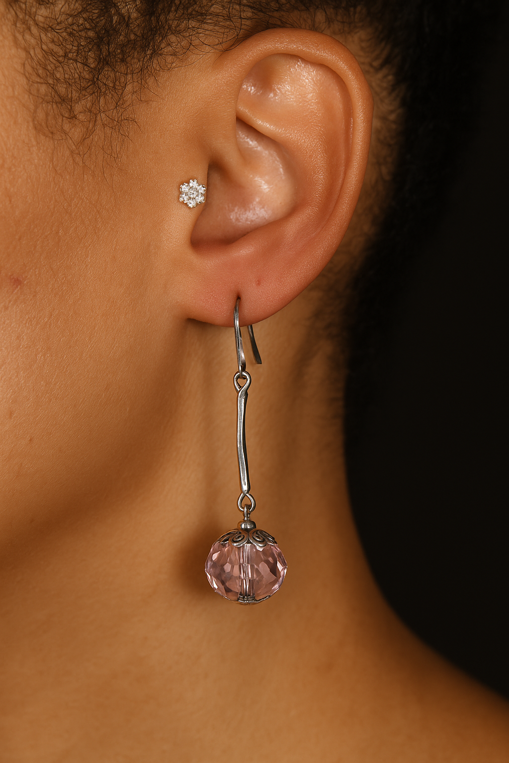 Pink Crystal Earrings (Limited Edition)
